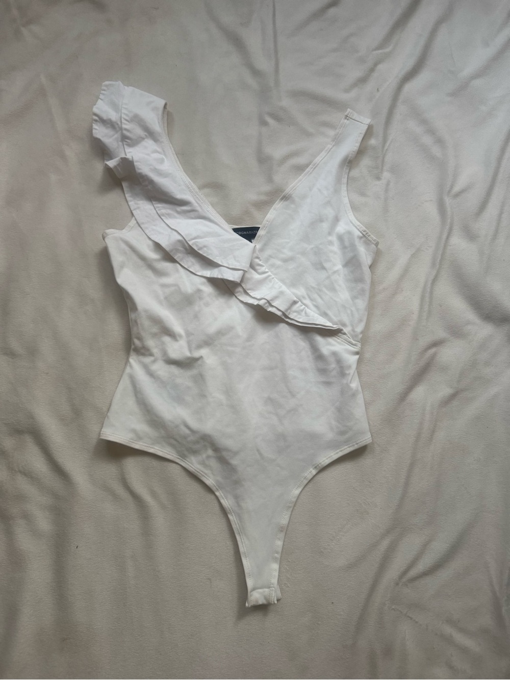 BCBGMazAzria ruffle bodysuit